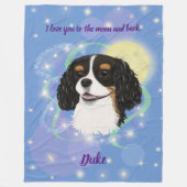 Aangepast ontwerp met driekleurige Cavalier  Fleece Deken (Voorkant)