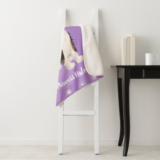 Aangepast ontwerp met driekleurige Cavalier Sherpa Deken (In situ)