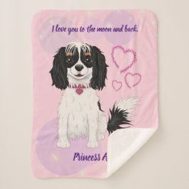 Aangepast ontwerp met driekleurige Cavalier Sherpa Deken