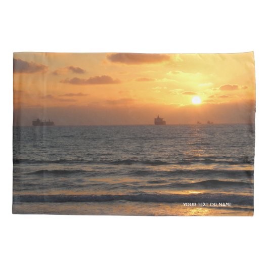 Aangepast ontwerp met uw eigen foto en Jouw tekst Kussensloop (Achterkant)