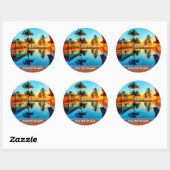 Aangepast ontwerp met uw eigen tekst en uw foto ronde sticker (Vel)