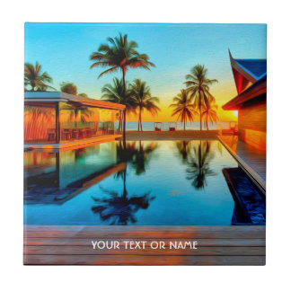 Aangepast ontwerp met uw eigen tekst en uw foto tegeltje