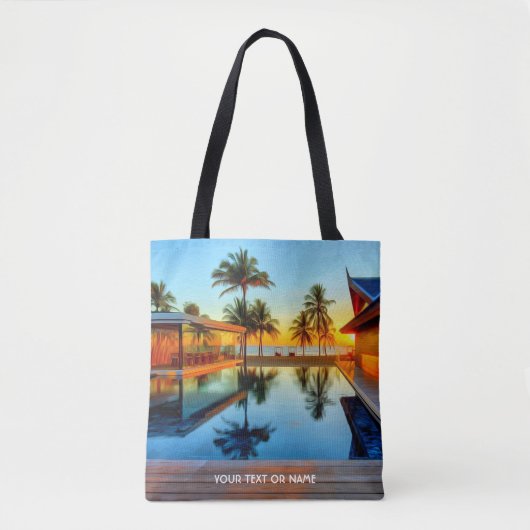 Aangepast ontwerp met uw eigen tekst en uw foto tote bag (Voorkant)