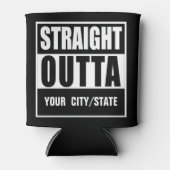 Aangepast ontwerp Personaliseer STRAIGHT OUTTA Blikjeskoeler (Voorkant)