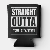 Aangepast ontwerp Personaliseer STRAIGHT OUTTA Blikjeskoeler (Achterkant)