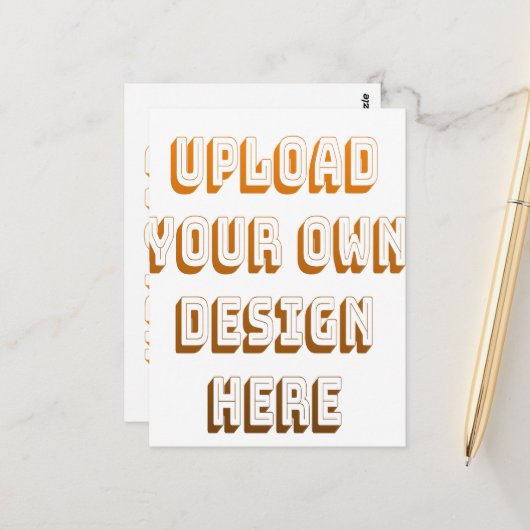 Aangepast ontwerp product uploaden briefkaart (Voorkant / Achterkant in situ)