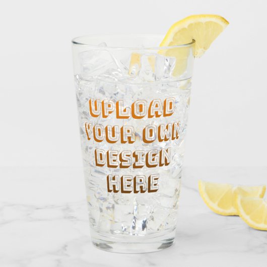 Aangepast ontwerp product uploaden glas (Achterkant ijs)