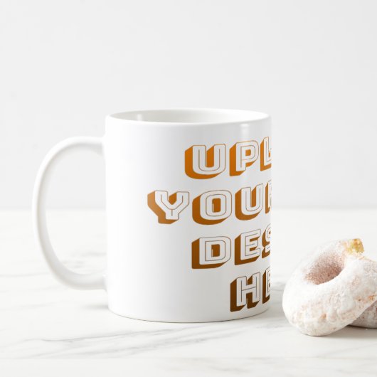 Aangepast ontwerp product uploaden koffiemok (Met donut)