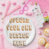 Aangepast ontwerp product uploaden papieren bordje (Feest)