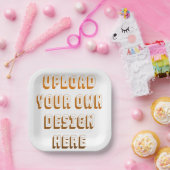 Aangepast ontwerp product uploaden papieren bordje (Feest)