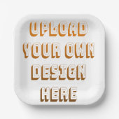 Aangepast ontwerp product uploaden papieren bordje (Voorkant)
