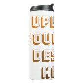 Aangepast ontwerp product uploaden thermosbeker (Gedraaid links)