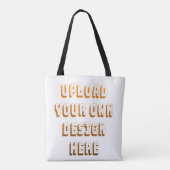 Aangepast ontwerp product uploaden tote bag (Achterkant)