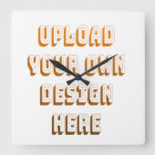 Aangepast ontwerp product uploaden vierkante klok (Voorkant)