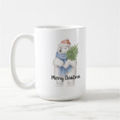 Aangepast ontwerp schattig polair beer Xmas Santa  Koffiemok (Links)