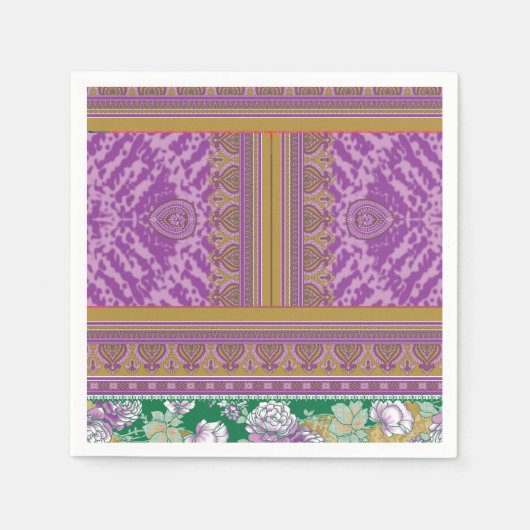 Aangepast ontwerp servetten | Kleurrijke strepen (Voorkant)