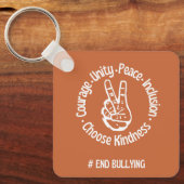 Aangepast ontwerp: Unity Day Sinaasappel tegen pes Sleutelhanger (Voorkant)