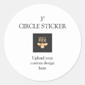 Aangepast ontwerp uploaden ronde sticker (Voorkant)