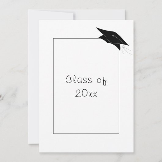 Aangepast ontwerp uw eigen Afstuderen uitnodiging (Achterkant)