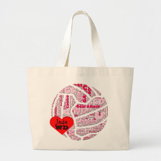 Aangepast ontwerp van de Ball van de Plaatsen van Grote Tote Bag