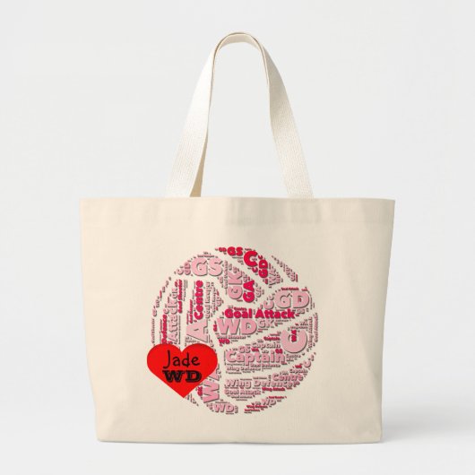 Aangepast ontwerp van de Ball van de Plaatsen van Grote Tote Bag (Voorkant)
