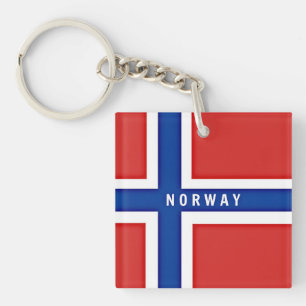 Aangepast ontwerp van de vlag van Noorwegen Sleutelhanger
