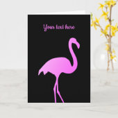 Aangepast ontwerp van hete neonroze tropische flam kaart (Gele Bloem)