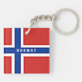 Aangepast ontwerp vlag Noorwegen Sleutelhanger (Achterkant)