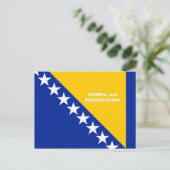 Aangepast ontwerp vlag van Bosnië-Herzegovina Briefkaart (Staand voorkant)