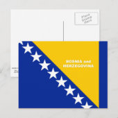 Aangepast ontwerp vlag van Bosnië-Herzegovina Briefkaart (Voorkant / Achterkant)