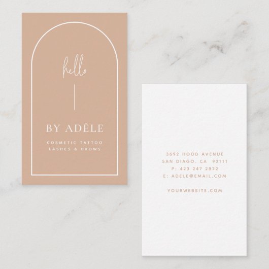 Aangepast ontwerp voor Adele Oceania Size-Visiteka Visitekaartje (Voorkant / Achterkant)