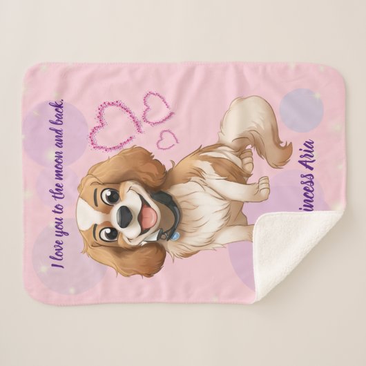 Aangepast ontwerp voor Blenheim Cavalier Sherpa Deken (Voorkant (horizontaal))