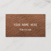 Aangepast ontwerp voor bruin leder | visitekaartje (Voorkant)