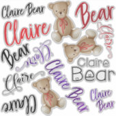 Aangepast ontwerp voor een lief meisje genaamd Cla Sticker (Voorkant)