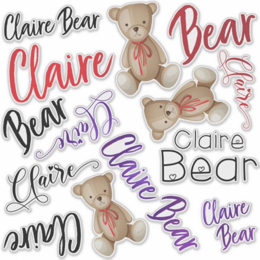 Aangepast ontwerp voor een lief meisje genaamd Cla Sticker (Voorkant)