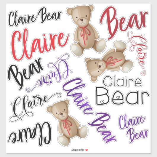 Aangepast ontwerp voor een lief meisje genaamd Cla Sticker (Vel)