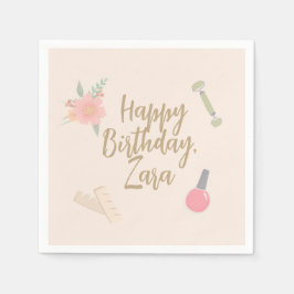 Aangepast ontwerp voor Elegant Spa Party Servet