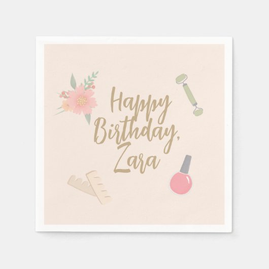 Aangepast ontwerp voor Elegant Spa Party Servet (Voorkant)