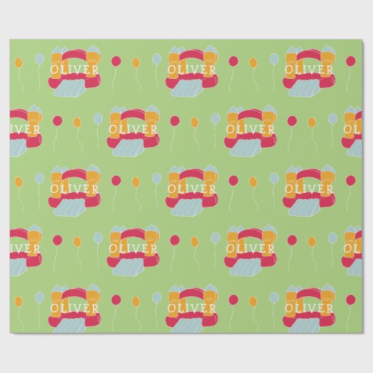 Aangepast ontwerp voor fonkeleerkamer/kasteel voor cadeaupapier (Vlak)