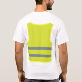 Aangepast ontwerp voor gele vest veiligheid t-shirt (Achterkant)
