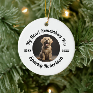 Aangepast ontwerp voor herinnering aan hond keramisch ornament