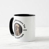 Aangepast ontwerp voor herinnering aan hond mok (Voorkant links)