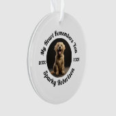 Aangepast ontwerp voor herinnering aan hond ornament (voorkant)