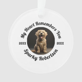 Aangepast ontwerp voor herinnering aan hond ornament