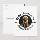 Aangepast ontwerp voor het herdenken en herinneren briefkaart (Voorkant / Achterkant)