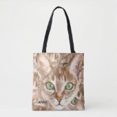 Aangepast ontwerp voor kat | Gepersonaliseerde kat Tote Bag (Voorkant)