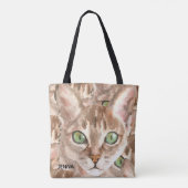Aangepast ontwerp voor kat | Gepersonaliseerde kat Tote Bag (Achterkant)