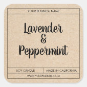 Aangepast ontwerp voor modern kaarslabel vierkante sticker (Voorkant)