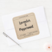 Aangepast ontwerp voor modern kaarslabel vierkante sticker (Envelop)