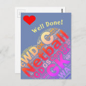 Aangepast ontwerp voor netball Typografie Briefkaart (Voorkant / Achterkant)